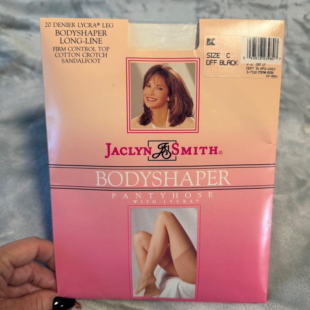 Vintage Jaclyn Smith Bodyshaper Pantyhose Off Black CD Size‎ C Kmart NIP